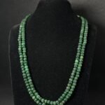 Pumpkin cut Margaj Green Stone Necklace