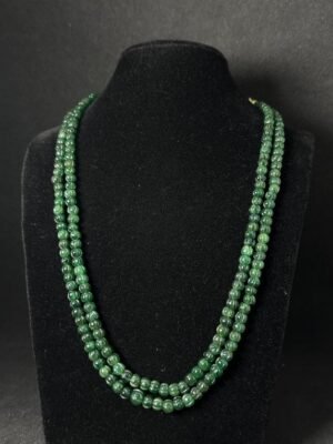 Pumpkin cut Margaj Green Stone Necklace